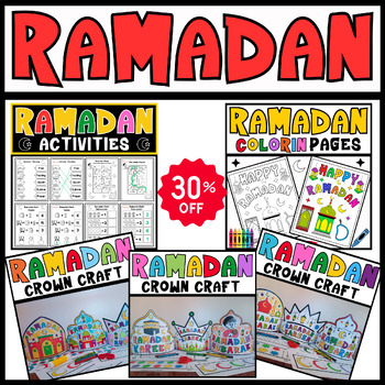 Preview of Ramadan Activities Bundle | Ramadan Crown Craft | Ramadan Coloring Pages
