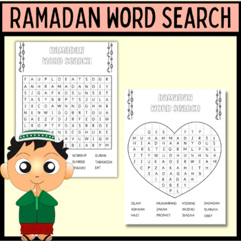 Ramadan Activities For Kids: Coloring Pages, Mazes, Word search, I spy....