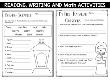 Ramadan Reading and Writing Activities by Create-Abilities | TpT
