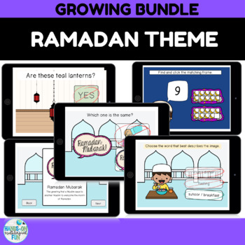 Preview of Ramadan Boom Cards Growing Bundle