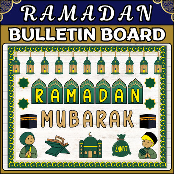 Preview of Ramadan Bulletin Board Decor: Islamic Borders - Muslims Classroom Door Decor