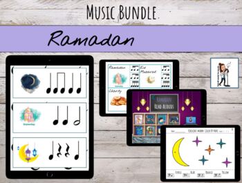 Preview of Ramadan Bundle | Musical Lessons, Rhythms, Notes, Songs, & Activities