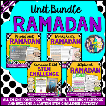 Preview of Ramadan Celebration Bundle: PowerPoint, Worksheets, Flipbook, Stem Activity