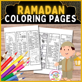 Preview of Ramadan Coloring Bookmarks, Fun  Coloring Bookmarks for Kids