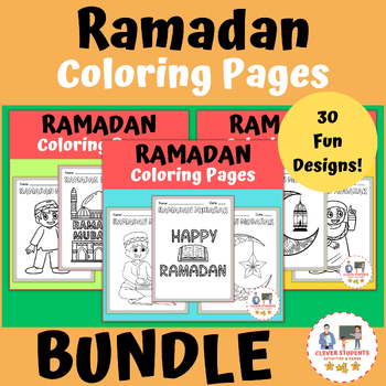 Preview of Ramadan Coloring Pages - Coloring Sheets - Islamic Activities - BUNDLE