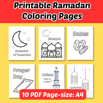 Preview of Ramadan Coloring Pages -Sheets-coloring book-Islam-Islamic Activity