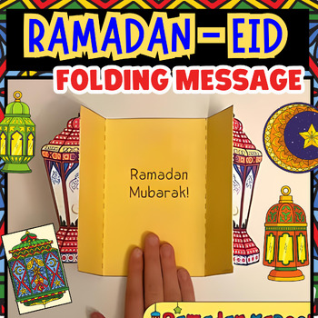 Preview of Ramadan Craft FOLDING MESSAGE CARD |Eid al-Fitr Activities Islamic Muslim NoPrep
