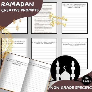 Preview of Ramadan Creative Writing Prompt Journal