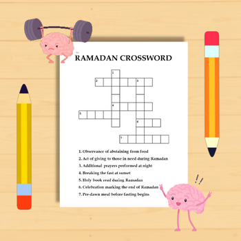 Preview of Ramadan Crossword Activity, Printable for Ramadhan Month 1445 - 2024