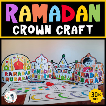 Preview of Ramadan Crown Craft Bundle | Ramadan Craft | Ramadan Activities