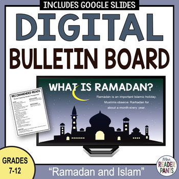Preview of Ramadan Digital Bulletin Board - Secondary Library Lesson - Ramadan Lesson Ideas