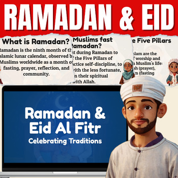 Preview of Ramadan & Eid Al Fitr Google Slides: Trivia & Quizzes for Classroom Engagement