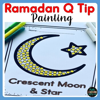 Preview of Ramadan Fine Motor Skill Q-Tip Painting