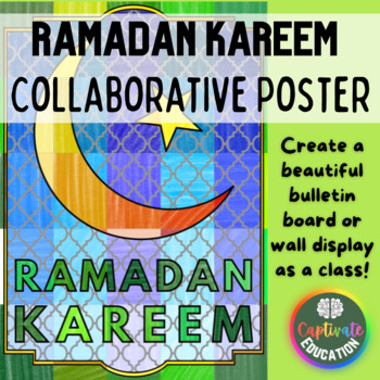 Preview of Ramadan Kareem Collaborative Poster Decoration Coloring Muslim Islamic Activity