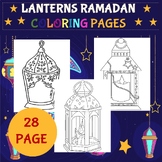 Ramadan Lantern  Cut and Paste Activities Coloring Pages -