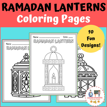 Preview of Ramadan Lanterns Coloring Pages - Coloring Sheets - Islamic Activities