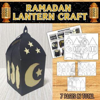 Preview of Eid al-Fitr & Ramadan Lantern Templates Craft Handmade | Eid al-Fitr Decoration!