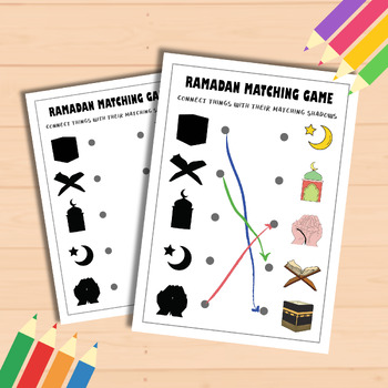 Preview of Ramadan Matching Game Activity, Printable for Ramadhan Month 1445 - 2024