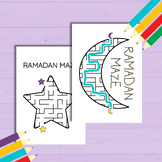 x2 Ramadan Mazes [Crescent and Star], Printable for Ramadh