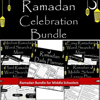 Preview of Ramadan Middle School Bundle: Lesson Plan, Tracker, and Puzzles