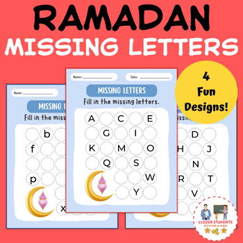 Preview of Ramadan Missing Letters Worksheets | Islamic Activities