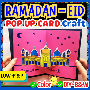 Preview of Ramadan POP UP Card Craft | Eid al-Fitr Murabak Kareem Art Project Activities