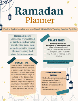 Preview of Ramadan Prayer Information & Times for 2024