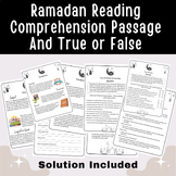 Ramadan worksheets | Ramadan Reading Comprehension Passage
