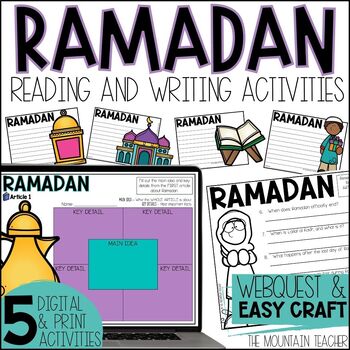 Preview of Ramadan Reading Comprehension Activities with Webquest and Writing Craft