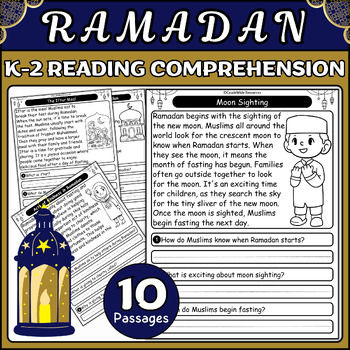 Preview of Ramadan Reading Comprehension Passages for K-2: Islamic Traditions - Holy Month