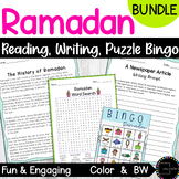 Ramadan Reading Comprehension Writing Prompt Bingo Word Se