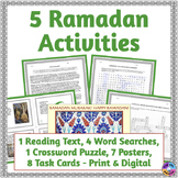 Ramadan Reading Passage, Task Cards, Puzzles & Posters