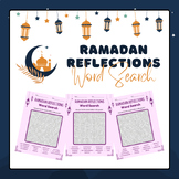 Ramadan Reflections Word Search | Ramadan Activities