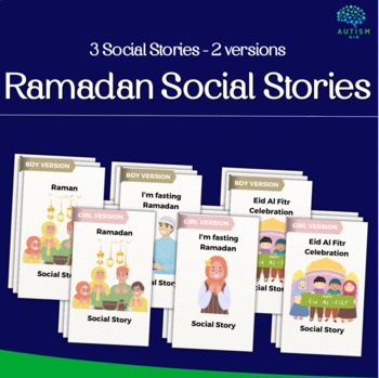 Preview of Ramadan Social Stories: 6 Social Stories Teach What to Expect & good Behavior