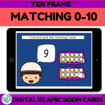Preview of Ramadan Activities Ten Frames Boom Cards