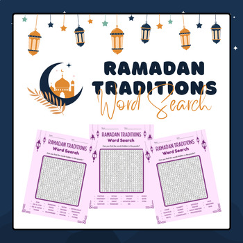 Ramadan Traditions Word Search | Ramadan Activities by DJO's Resource Room