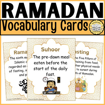Preview of Ramadan Vocabulary Cards, Ramadan crafts& activities, Bulletin Board, decoration
