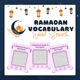 Ramadan Vocabulary Word Search | Ramadan Activities