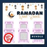 Ramadan Word Search BUNDLE- Printable