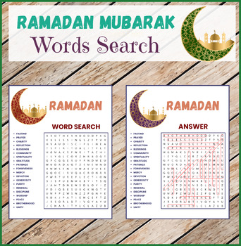 Ramadan Word Search Puzzle / Morning Activity . by Pioneer School For ...