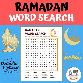 Preview of Ramadan Word Search | Vocabulary Worksheets
