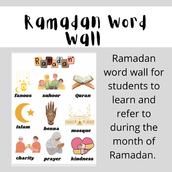 Preview of Ramadan Word Wall