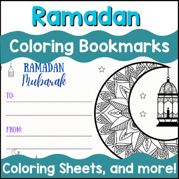 Preview of Ramadan Workbook, Ramadan Coloring Bookmarks, Coloring worksheets, Art