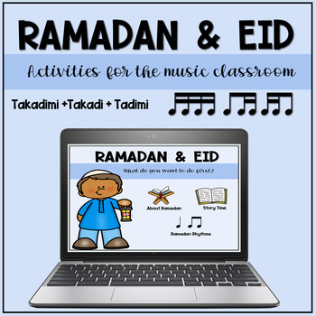Preview of Ramadan and Eid Digital Music Lesson on Google Slides - takadimi+takadi+tadimi