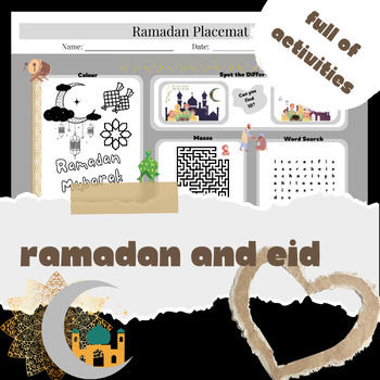 Preview of Ramadan and Eid | Holiday Activity Pack