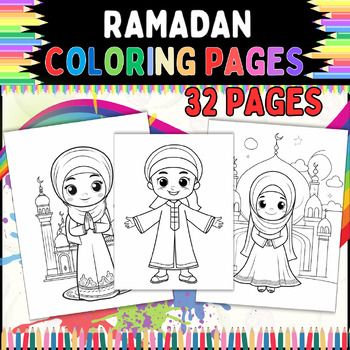 Preview of Ramadan coloring Pages for Kids of All Ages | 32 pages | printable Sheets