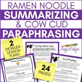 Ramen Noodle Summarizing and Cow Cud Paraphrasing {Distanc