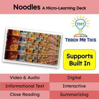 Preview of Ramen Noodles Informational Text Reading Passage and Activities