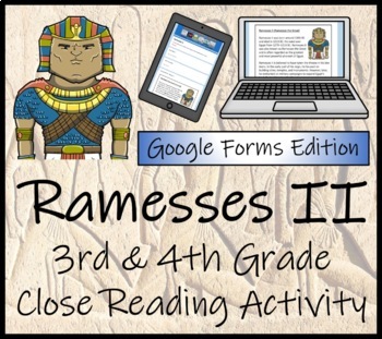 Preview of Ramesses II Close Reading Activity Digital & Print | 3rd Grade & 4th Grade