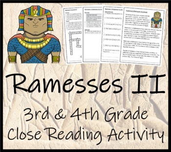 Preview of Ramesses II Close Reading Comprehension Activity | 3rd Grade & 4th Grade